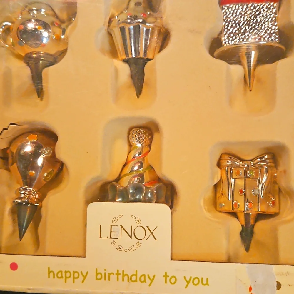 NIB - Lenox Silver Cake Toppers Elegant Party Supplies